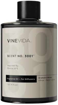 VINEVIDA [16 Fl Oz] Scent NO. 3001 Fragrance Oil for Cold Air Diffusers, Aromatic Notes of Citrus Floral Spices, Essential Oils for Diffuser Oil Refill & Air Freshener Room Spray