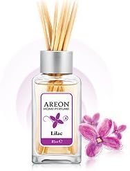 Areon Home Luxury Perfume Reed Diffuser + 10 Rattan Reeds, Lilac Scent 85ml