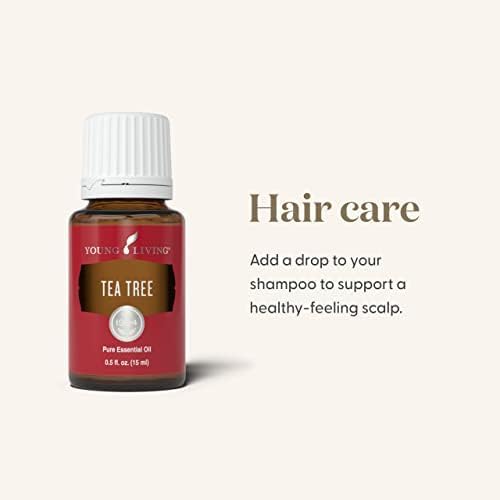 Young Living Tea Tree Essential Oil | 15 ml |Skin & Hair Support | Refreshing Aroma for Diffusion & Topical Use | Enhances Healthy-Looking Skin | Versatile for Wellness & Home Care