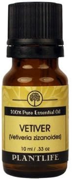 Plantlife Vetiver Aromatherapy Essential Oil - Straight from The Plant 100% Pure Therapeutic Grade - No Additives or Fillers - 10 ml