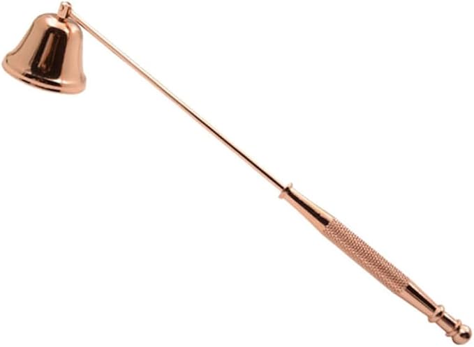 1Pc Rose Gold Candle Snuffer Accessories Vintage Decoration Candle Cover Tool Stainless Steel Smokeless Hand Kit Candle Safely Extinguish Accessories