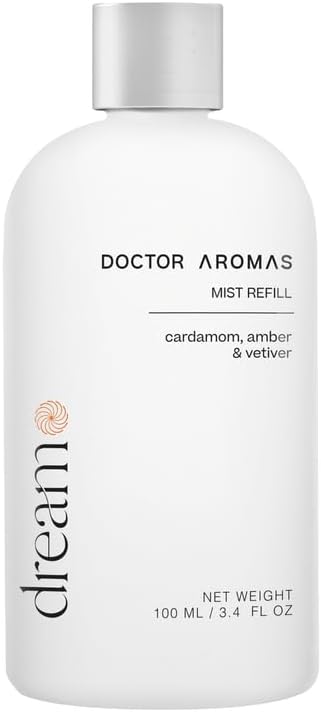 Doctor Aromas Oil Diffuser Essential Oil Blend Refill – Premium Aromatherapy & Home Fragrance, Scent of Cardamom, Amber & Vetiver, 3.4 fl oz (100 ml) (Dream)