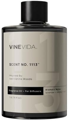 VINEVIDA [16 Fl Oz] Scent NO. 1113 Fragrance Oil for Cold Air Diffusers, Aromatic Notes of Vanilla, Lavender, Smokey & Woodsy Notes Essential Oils for Diffuser Oil Refill & Air Freshener Spray
