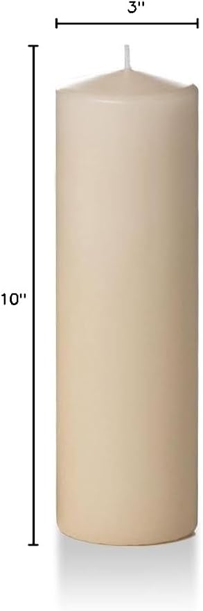 yummi 3" x 10" Sandstone Round Pillar Candles - 3 per Pack