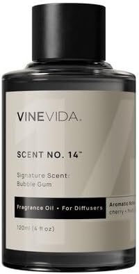 VINEVIDA [4 Fl Oz] Bubble Gum Fragrance Oil for Cold Air Diffusers, Essential Oils for Diffuser Oil Refill & Air Freshener Room Spray