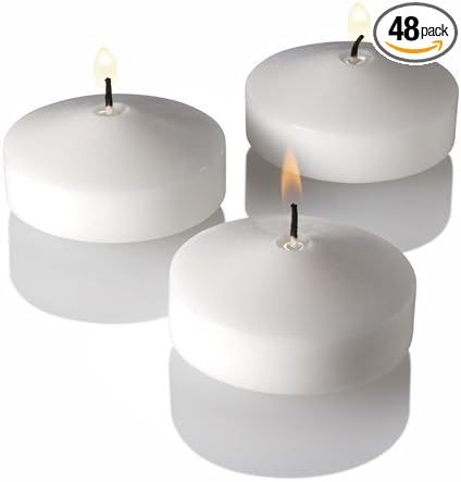 Richland® 3" Floating Candles White Unscented Set of 48