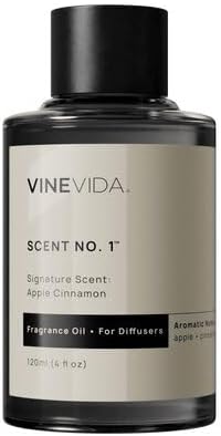 VINEVIDA [4 Fl Oz] Apple Cinnamon Fragrance Oil for Cold Air Diffusers, Fall Essential Oils for Diffuser Oil Refill & Air Freshener Room Spray