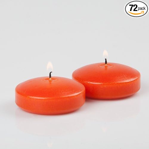 72 Orange Richland Floating Candles 3"
