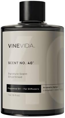 VINEVIDA [16 Fl Oz] Gingerbread Fragrance Oil for Cold Air Diffusers, Essential Oils for Diffuser Oil Refill & Air Freshener Room Spray
