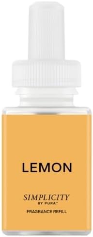 Pura & Simplicity Home Scent Refill - Smart Air Diffuser - Long-Lasting Luxury Fragrance per Refill - Home Essential - Clean & Safe Diffuser Fragrance - 2 Pack, Lemon