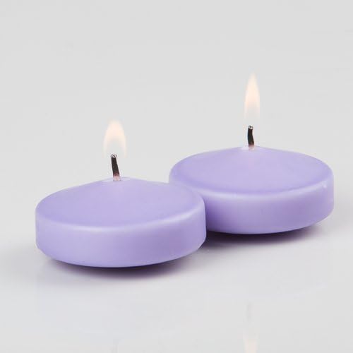 24 Richland Unscented Floating Candles 3" (Color: Lavender)
