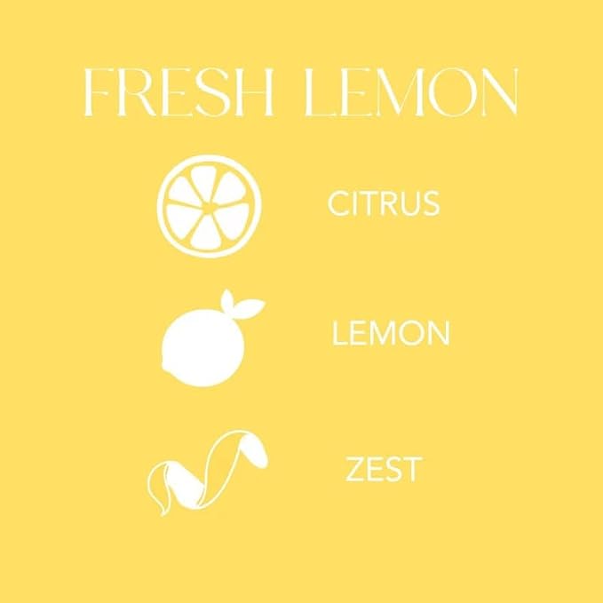 DW Home Fresh Lemon Scented Candles, 15 oz Double Wick Large Jar, Up to 56 Hour Burn Time, Strong Long Lasting Bright Citrus Fragrance, Perfect for Home & Housewarming Gifts