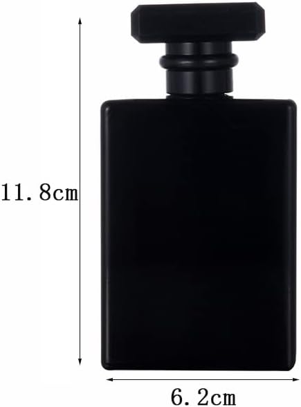 2 Pcs 100ml Glass Spray Bottle,Fine Mist Refillable Perfume Bottle,Perfume Atomizer for Men and Women,Empty Spray Dispenser Containers,Glass Portable Travel Bottle(Black)
