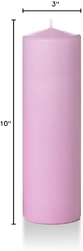yummi 3" x 10" Violet Round Pillar Candles - 3 per Pack