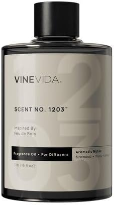 VINEVIDA [16 Fl Oz] Scent NO. 1203 Fragrance Oil for Cold Air Diffusers, Aromatic Notes of Smokey Woody Musk, Essential Oils for Diffuser Oil Refill & Air Freshener Room Spray