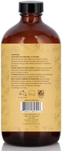 Grande Lavendera® Citrus Drift Fragrance Oil Blend, Luxury Hotel Inspired Aromatherapy Scent Diffuser Oil, Bolder Fragrance with Bergamot, Lemon & Lemongrass, USA Made, 6 fl oz / 177 mL