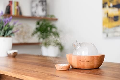 Young Living Essential Oils Aria Ultrasonic Diffuser - Ambience at Home & Spa - Peppermint Oil - Music Tranquil Environment - Room Decor - Humidifier - Diffuser -