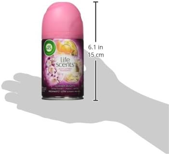 Air Wick Automatic Air Freshener Spray Refill, 2ct, Summer Delights, Odor Neutralization, Essential Oils (Pack of 2)