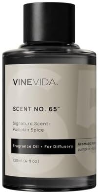 VINEVIDA Pumpkin Spice Fragrance Oil for Cold Air Diffusers - 4 Fl Oz - Fall Essential Oils, Diffuser Oil Refill & Air Freshener Room Spray