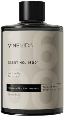 VINEVIDA [16 Fl Oz] Scent NO. 1600 Fragrance Oil for Cold Air Diffusers, Aromatic Notes of Amber Fruity Jasmine, Essential Oils for Diffuser Oil Refill & Air Freshener Room Spray