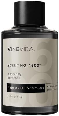 VINEVIDA [4 Fl Oz] Scent NO. 1600 Fragrance Oil for Cold Air Diffusers, Aromatic Notes of Amber Fruity Jasmine, Essential Oils for Diffuser Oil Refill & Air Freshener Room Spray