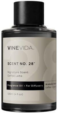 VINEVIDA [4 Fl Oz] Coffee Latte Fragrance Oil for Cold Air Diffusers, Essential Oils for Diffuser Oil Refill & Air Freshener Room Spray