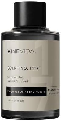 VINEVIDA [4 Fl Oz] Scent NO. 1117 Fragrance Oil for Cold Air Diffusers, Aromatic Notes of Caramel Spice, Salt, Sugar, Rum & Vanilla Essential Oils for Diffuser Oil Refill & Air Freshener Spray