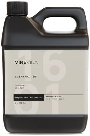 VINEVIDA [32 Fl Oz] Scent NO. 1601 Fragrance Oil for Cold Air Diffusers, Aromatic Notes of Lilac Musk Peach, Essential Oils for Diffuser Oil Refill & Air Freshener Room Spray