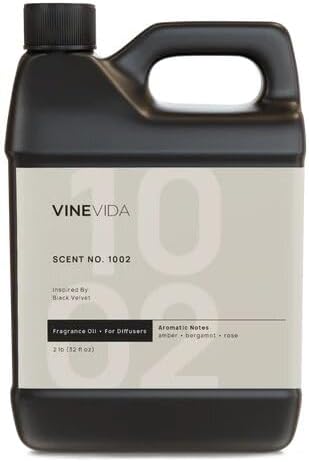 VINEVIDA [32 Fl Oz] Scent NO.1002 Inspired By Black Velvet Fragrance Oil For Cold Air Diffuser, Aromatic Notes of Amber Bergamot Rose, Essential Oils for Diffuser Oil Refill & Air Freshener Room Spray
