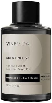 VINEVIDA [4 Fl Oz] Apple Hot Baked Pie Fragrance Oil for Cold Air Diffusers, Fall Essential Oils for Diffuser Oil Refill & Air Freshener Room Spray