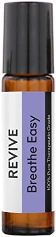Breathe Easy Essential Oil Blend Roll-On by Revive Essential Oils - 100% Pure Therapeutic Grade, for Diffuser, Humidifier, Massage, Aromatherapy, Skin & Hair Care