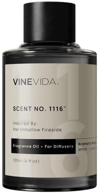 VINEVIDA [4 Fl Oz] Scent NO. 1116 Fragrance Oil for Cold Air Diffusers, Aromatic Notes of Amber Clove Vanilla, Essential Oils for Diffuser Oil Refill & Air Freshener Room Spray