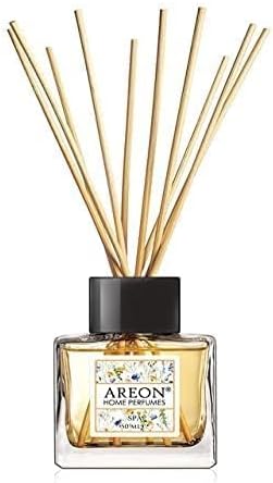 Areon Home Luxury Perfume Reed Diffuser + 10 Rattan Reeds, Spa 50 ml