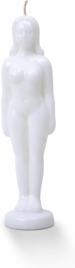 Female Body Candle – Sensual Goddess Figure Candle for Love, Attraction, Rituals & Spiritual Use – Decorative & Gift (Multiple Colors) (White)