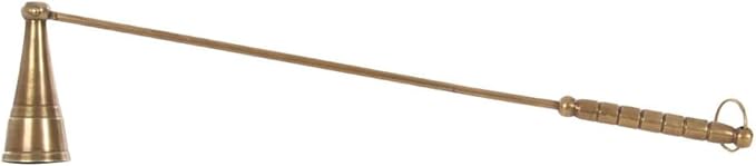 Alice Lane Antique Brass Candle Snuffer Home Collection – Refined Elegance with Elongated Thin Handle – Candle Wick Accessory – Flame Extinguisher