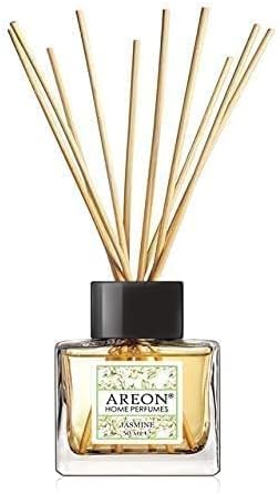 Areon Home Luxury Perfume Reed Diffuser + 10 Rattan Reeds, Jasmine 50 ml