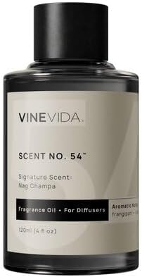 VINEVIDA [4 Fl Oz] Nag Champa Fragrance Oil for Cold Air Diffusers, Essential Oils for Diffuser Oil Refill & Air Freshener Room Spray