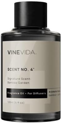 VINEVIDA [4 Fl Oz] Bamboo Garden Fragrance Oil for Cold Air Diffusers, Essential Oils for Diffuser Oil Refill & Air Freshener Room Spray