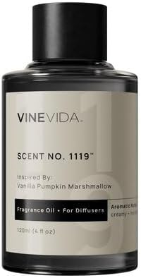 VINEVIDA [4 Fl Oz] Scent NO. 1119 Fragrance Oil for Cold Air Diffusers, Aromatic Notes of Marshmallow Cream Pumpkin, Essential Oils for Diffuser Oil Refill & Air Freshener Room Spray
