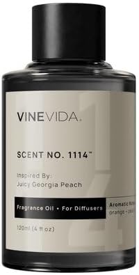 VINEVIDA [4 Fl Oz] Scent NO. 1114 Fragrance Oil for Cold Air Diffusers, Aromatic Notes of Peach, Orange Blossom, Honeysuckle & Vanilla Essential Oils for Diffuser Oil Refill & Air Freshener Spray