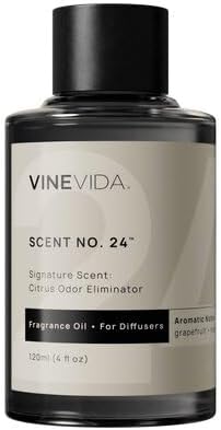 VINEVIDA [4 Fl Oz] Citrus Odor Eliminator Fragrance Oil for Cold Air Diffusers, Essential Oils for Diffuser Oil Refill & Air Freshener Room Spray