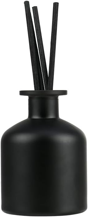 250ml Frosted Black Empty Glass Reed Diffuser Bottles,Refillable Diffuser Bottle for Essential Oils,Aromatherapy Container for DIY Replacement Diffuser,Fragrance Decoration,Crafts Decor