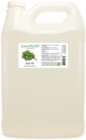 Basil Essential Oil - 1 Gallon - Plastic Jug - 100% Pure & Uncut - GreenHealth