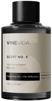 VINEVIDA [4 Fl Oz] Banana Fragrance Oil for Cold Air Diffusers, Essential Oils for Diffuser Oil Refill & Air Freshener Room Spray