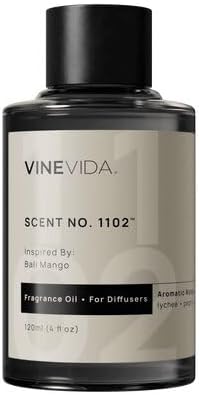 VINEVIDA [4 Fl Oz] Scent NO. 1102 Fragrance Oil for Cold Air Diffusers, Aromatic Notes of Lychee Peony Sandalwood, Essential Oils for Diffuser Oil Refill & Air Freshener Room Spray