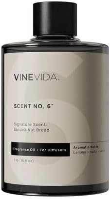 VINEVIDA [16 Fl Oz] Banana Nut Bread Fragrance Oil for Cold Air Diffusers, Essential Oils for Diffuser Oil Refill & Air Freshener Room Spray