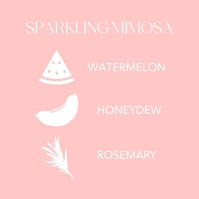 DW Home Sparkling Mimosa Scented Candles, 15 oz Double Wick Large Jar, Up to 56 Hour Burn Time, Strong Long Lasting Fresh Fruity Citrus Fragrance, Perfect for Home & Housewarming Gifts