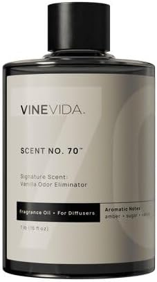 VINEVIDA [16 Fl Oz] Vanilla Odor Eliminator Fragrance Oil for Cold Air Diffusers, Essential Oils for Diffuser Oil Refill & Air Freshener Room Spray
