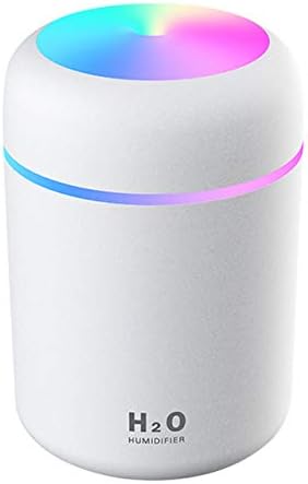 2 in 1 USB Electric Aromatherapy Oil Diffuser Ultrasonic Air Humidifier Mist Maker with Colorful Light for Home Office and Car (Grey)