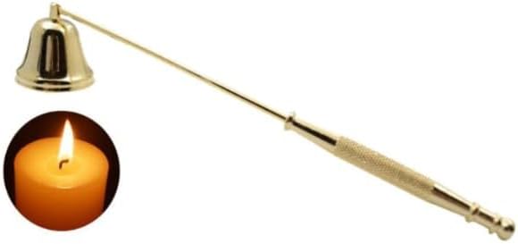 Gold Metal Candle Snuffer Wick Snuffer with Long Handle Candlesnuffers Smokeless Kit Candle Safely Extinguish Candles and Holders Candle Sleeves Accessories